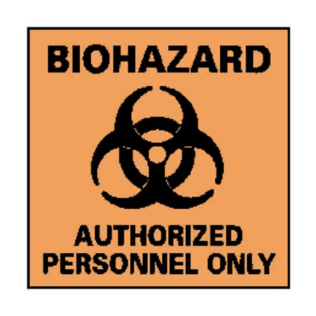 Fisher Scientific National Marker Caution Sign Biohazard Authorized Personnel Only - 18999777