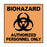 National Marker - Door Sign Caution Biohazard Authorized Personnel Only - 18999777