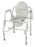 Alimed AliMed Commode Chair Alimed Fixed Arm Steel Frame Back Bar 19 to 23 Inch Height - 75564