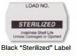 SPS Medical Supply - Pre-Printed Label Advisory Label Black Paper LOAD NO./STERILIZED/Indefinite Shelf Life/Unless Damaged or Opened Black Sterilization Label - URL-012-K