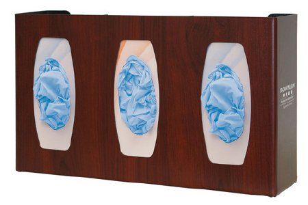 Signature Series with Dividers - Glove Box Holder Horizontal or Vertical Mounted 3-Box Capacity Cherry 4 X 10-1/8 X 17 Inch Plastic - GL030-0233