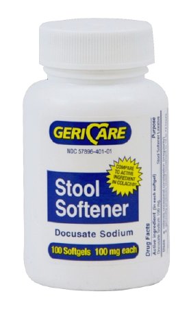 Geri-Care Stool Softener Capsule 1,000 per Bottle 100 mg Strength Docusate Sodium - 57896040110