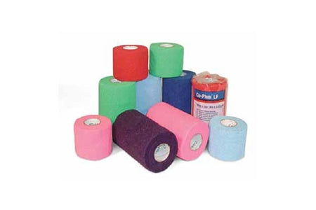 BSN Medical Co-Plus LF Cohesive Bandage 6 Inch X 5 Yard Standard Compression Self-adherent Closure Neon Pink / Light Purple / Neon Green / Red NonSterile - 217400