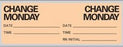 Precision Dynamics Pre-Printed Label Instructional Label Change IV Fluorescent Orange 2-15/16 X 1 Inch - N-7346