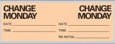 Precision Dynamics Pre-Printed Label Instructional Label Change IV Fluorescent Orange 2-15/16 X 1 Inch - N-7346