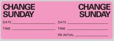 Precision Dynamics Pre-Printed Label Instructional Label Change IV Fluorescent Pink 2-15/16 X 1 Inch - N-7351