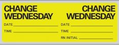Precision Dynamics Pre-Printed Label Instructional Label Change IV Fluorescent Chartreuse 2-15/16 X 1 Inch - N-7334