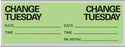 Precision Dynamics Pre-Printed Label Instructional Label Change IV Fluorescent Green 2-15/16 X 1 Inch - N-7340