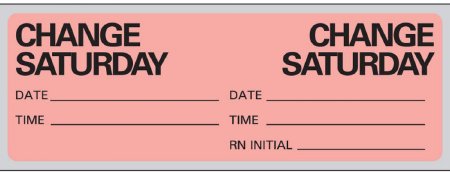 Precision Dynamics Pre-Printed Label Instructional Label Change IV Fluorescent Red 2-15/16 X 1 Inch - N-7361