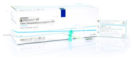 McKesson Prevent - Blood Collection Set 23 Gauge 3/4 Inch Needle Length Safety Needle 12 Inch Tubing Sterile - 2194