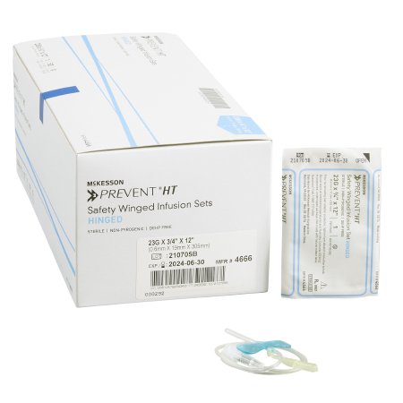 McKesson Prevent - Infusion Set 23 Gauge 3/4 Inch 12 Inch Tubing Without Port - 4666