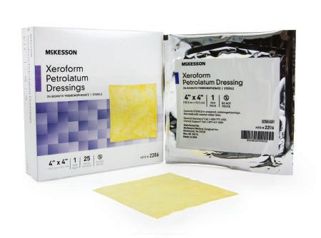 McKesson McKesson Xeroform Petrolatum Dressing 4 X 4 Inch Gauze Bismuth Tribromophenate Sterile - 2206