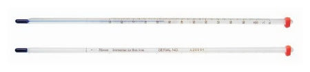 PANTek Technologies LLC Fisherbrand Liquid-in-Glass Thermometer Celsius -20° to +110°C Partial Immersion Free-standing Does Not Require Power - 13201644