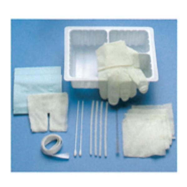 Busse Hospital Disposable Set Tracheostomy Care With Gloves/36" Twill Tape Lf Sterile 20/Ca - 715