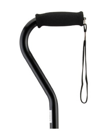 Nova Ortho-Med NOVA Offset Cane Nova Aluminum 30 to 39 Inch Height Black - 1060BK