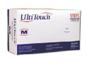 Medisource UltiTouch Exam Glove Medium NonSterile Vinyl Standard Cuff Length Smooth White Not Chemo Approved - CV02PF