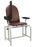 Winco Padded Blood Drawing Chair Dual Swivel Arm Burgundy - 2573-14-P2