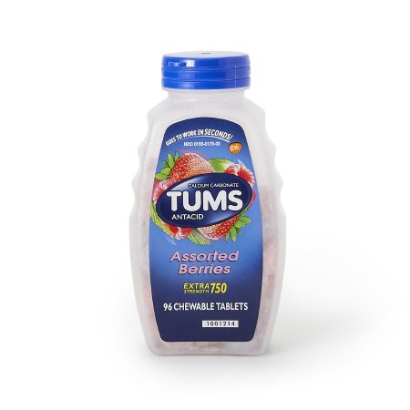 Tums Extra Strength - Antacid 750 mg Strength Chewable Tablet 96 per Bottle - 00135017803