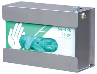 Security Lockable - Glove Box Holder Horizontal or Vertical Mounted 1-Box Capacity Silver 3-3/4 X 6-1/2 X 10-1/4 Inch Steel - 305307