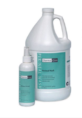 Central Solutions DermaCen Rinse-Free Perineal Wash Liquid 8.5 oz. Pump Bottle Pleasant Scent - PERI23072
