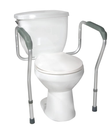 Drive Medical Toilet Safety Rail White / Gray Aluminum - 12001-4