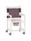 IPU - Commode / Shower Chair Fixed Arm PVC Frame Mesh Back 21 Inch Seat Width - SCC9150PLUM
