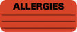 Mabis Healthcare Pre-Printed Label Allergy Alert Fluorescent Red 15/16 Inch X 2 1/4 Inch - L2064N