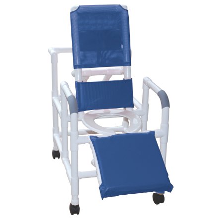 Mjm International Reclining Shower Chair  With Arms Pvc Frame Mesh Back 21 Inch Height - 193