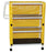 MJM International - Linen Cart with Cover 3 Shelves 100 lbs. per Shelf Weight Capacity PVC 3 Inch Twin Casters - 332T-3C-FGM