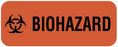 United Ad Label Pre-Printed Label Warning Label Biohazard Fluorescent Red 7/8 X 2-1/4 Inch - ULBH201