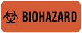 UAL - Pre-Printed Label Warning Label Fluorescent Red Paper Biohazard / Symbol Black Biohazard 7/8 X 2-1/4 Inch - ULBH201