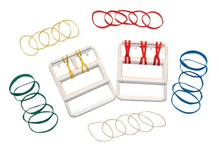 CanDo - Rubber Band Hand Exerciser Tan / Yellow / Red / Green / Blue 2X-Light to Heavy Resistance - 10-1865