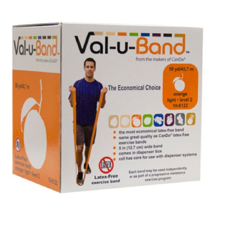 Fabrication Enterprises Val-u-Band Exercise Resistance Band Orange 50 Yard Light Resistance - 1542329