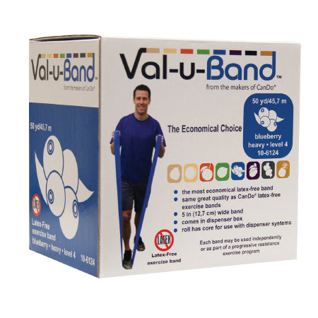 Fabrication Enterprises Val-u-Band Exercise Resistance Band Blueberry 50 Yard Heavy Resistance - 1543060