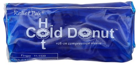 Fabrication Enterprises Relief Pak Cold n Hot Donut Hot / Cold Therapy Pack Finger Reusable 2 X 2 X 6 Inch - 11-1530