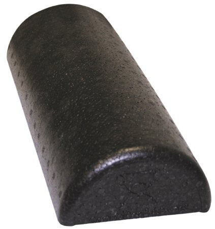 Fabrication Enterprises CanDo Half-Round Therapy Foam Roller Black Foam 3 X 6 X 12 Inch - 30-2291