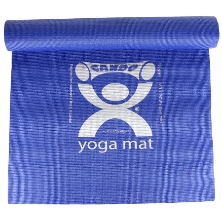 CanDo Yoga Mat - Exercise Mat Blue Polymer Environmental Resin 24 X 68 Inch - 30-2400B