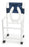 Graham-Field Lumex Commode / Shower Chair Fixed Arm PVC Frame Mesh Back 19-1/2 Inch Height - 89180
