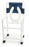 Lumex - Commode / Shower Chair Fixed Arm PVC Frame Mesh Back - 89180