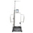 Health O Meter - Floor Scale with Handrail Digital LCD Display 1000 lbs. / 454 kg Capacity Black / Gray AC Adapter / Battery Operated - 1100KLHR