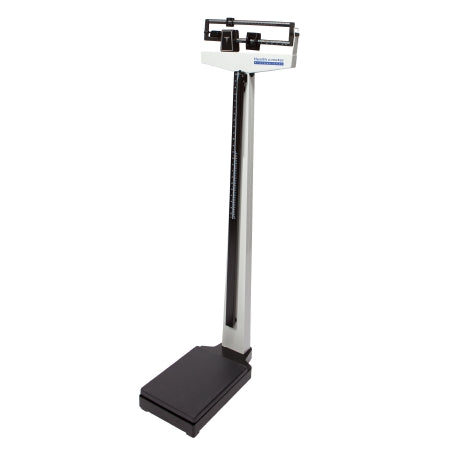Health O Meter - Column Scale with Height Rod Balance Beam Display 490 lbs. / 210 kg Capacity Black / White Analog - 402KLCW