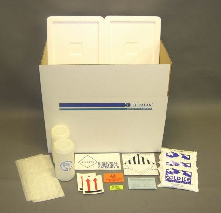 Therapak Biological Substance Category B Combination Temperature - Frozen / Refrigerated Specimen Transport System 12-Tube Capacity - 22130033
