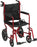 Drive Medical Expedition Transport Wheelchair Aluminum Frame with Blue Finish 300 lbs. Weight Capacity Full Length / Fixed Height / Padded Arm Black - EXP19LTBL
