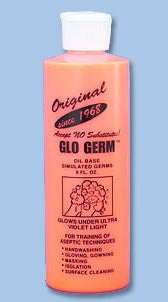 Glo-Germ Glo Germ Germ Simulator 8 oz. Bottle White Powder / Purified Water - GGG80