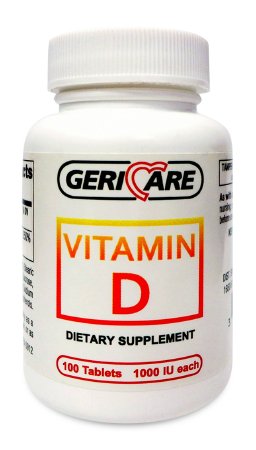 McKesson McKesson Vitamin Supplement Vitamin D3 1000 IU Strength Tablet 100 per Bottle - 876-01-GCP
