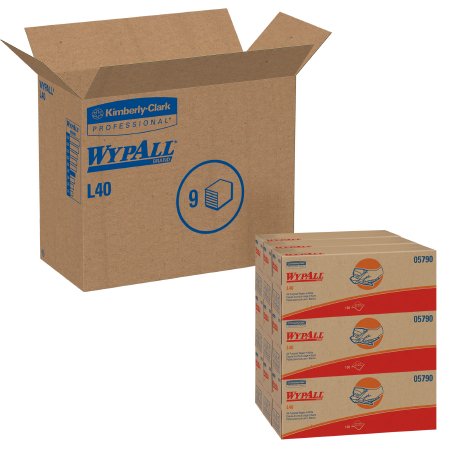 WypAll L40 - Task Wipe White NonSterile 9-4/5 X 16-2/5 Inch Disposable - 05790