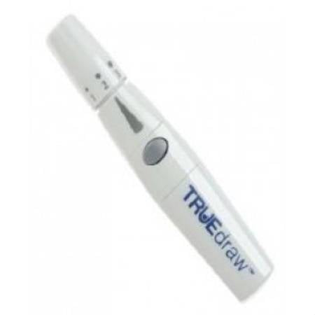 Nipro Diagnostics Truedraw Lancing Device Adjustable Depth Lancet 5 Depth Spring-Loaded Trigger Button - 2H01-81
