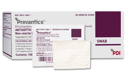 Prevantics - Antiseptic Prep Pad 3.15% / 70% Strength CHG (Chlorhexidine Gluconate) / Isopropyl Alcohol Individual Packet NonSterile - 23-100-110