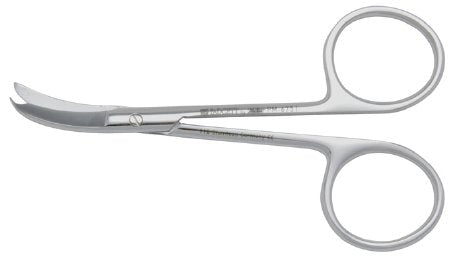 Padgett - Stitch Scissors Spencer 3-1/2 Inch Length Surgical Grade Stainless Steel NonSterile Finger Ring Handle Curved Blade Blunt Tip / Blunt Tip - PM-6751