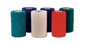 Andover Coated Products CoFlex NL Cohesive Bandage 1-1/2 Inch X 5 Yard Standard Compression Self-adherent Closure Teal / Blue / White / Purple / Green NonSterile - 5150RB-048
